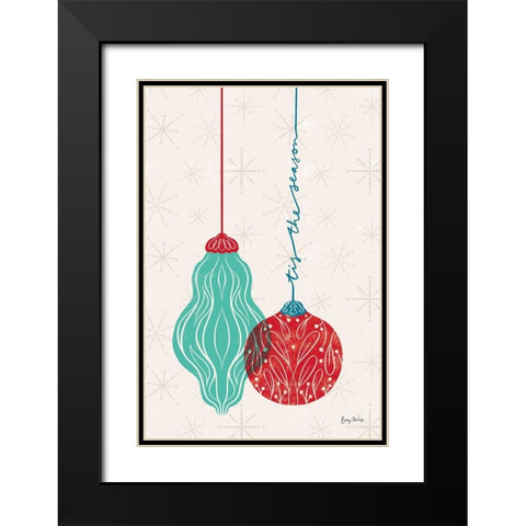 Retro Ornaments III Black Modern Wood Framed Art Print with Double Matting by Thorns, Becky