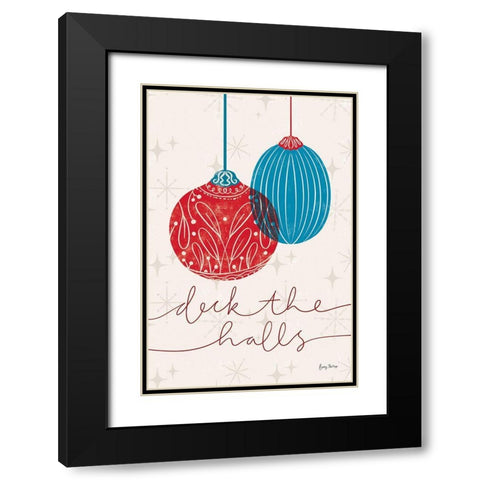 Retro Ornaments V Black Modern Wood Framed Art Print with Double Matting by Thorns, Becky