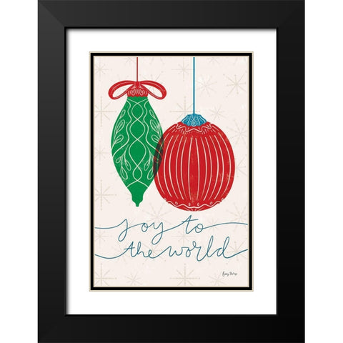 Retro Ornaments VI Black Modern Wood Framed Art Print with Double Matting by Thorns, Becky