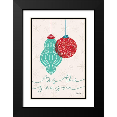 Retro Ornaments VII Black Modern Wood Framed Art Print with Double Matting by Thorns, Becky