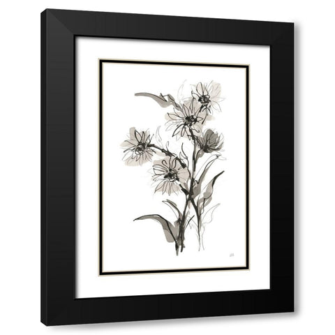 Daisy II Black Modern Wood Framed Art Print with Double Matting by Paschke, Chris