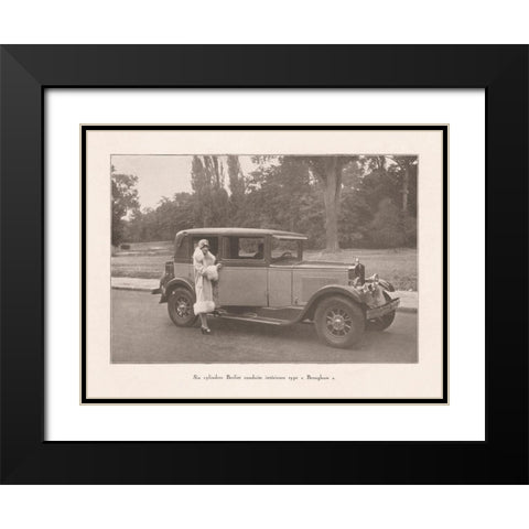 French Country Drive I Black Modern Wood Framed Art Print with Double Matting by Wild Apple Portfolio