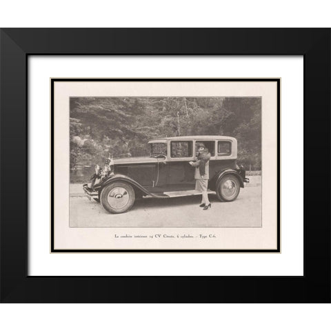 French Country Drive II Black Modern Wood Framed Art Print with Double Matting by Wild Apple Portfolio