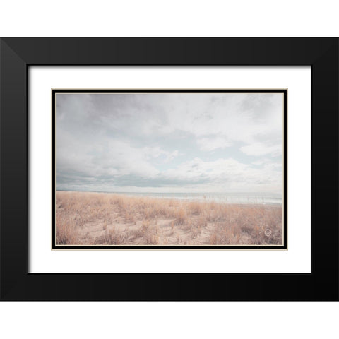 Deserted Sands Black Modern Wood Framed Art Print with Double Matting by Larson, Nathan
