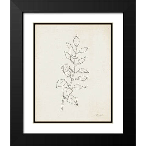August Branch I Black Modern Wood Framed Art Print with Double Matting by Vassileva, Silvia