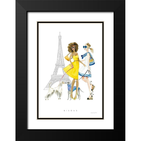 Paris Girlfriend I Black Modern Wood Framed Art Print with Double Matting by Charro, Mercedes Lopez