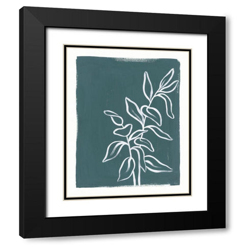 Porch Plant I Black Modern Wood Framed Art Print with Double Matting by Marshall, Laura