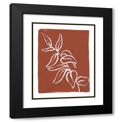 Porch Plant II Black Modern Wood Framed Art Print with Double Matting by Marshall, Laura