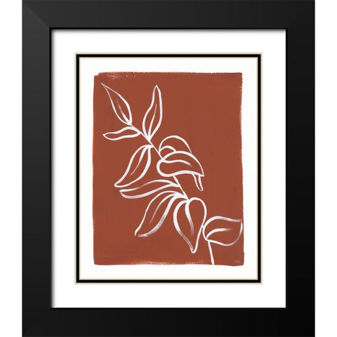 Porch Plant II Black Modern Wood Framed Art Print with Double Matting by Marshall, Laura