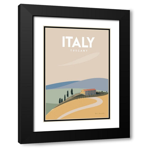 Italy Black Modern Wood Framed Art Print with Double Matting by Escalante, Omar