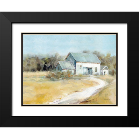 Summer Barn Black Modern Wood Framed Art Print with Double Matting by Nai, Danhui