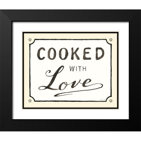 Cooked with Love Black Modern Wood Framed Art Print with Double Matting by Nai, Danhui