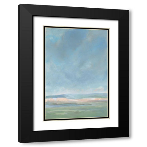 Faded Hills Black Modern Wood Framed Art Print with Double Matting by Nai, Danhui