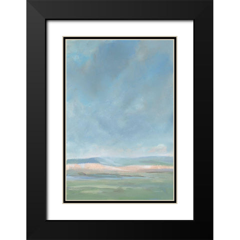 Faded Hills Black Modern Wood Framed Art Print with Double Matting by Nai, Danhui