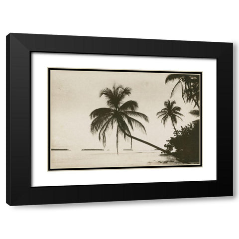 Palm Beach I Black Modern Wood Framed Art Print with Double Matting by Wild Apple Portfolio