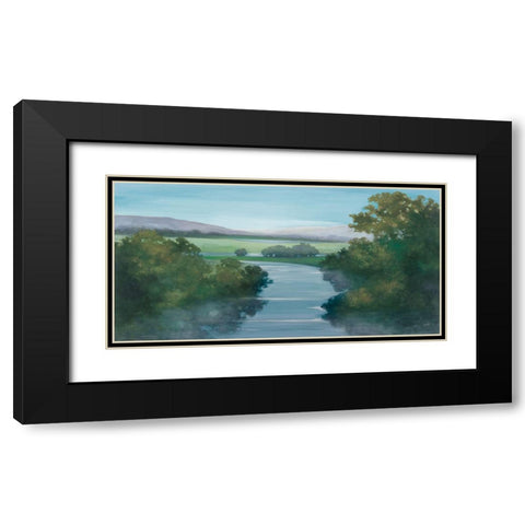 Mercy of the Moon Blue Black Modern Wood Framed Art Print with Double Matting by Purinton, Julia