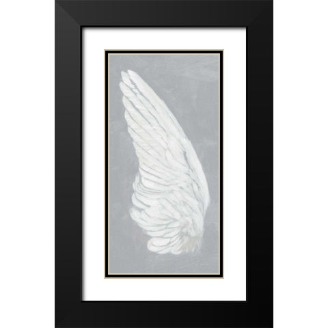 Wings II on Gray Black Modern Wood Framed Art Print with Double Matting by Wiens, James