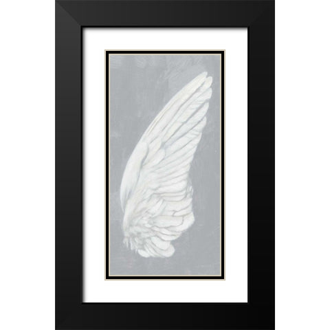 Wings III on Gray Black Modern Wood Framed Art Print with Double Matting by Wiens, James