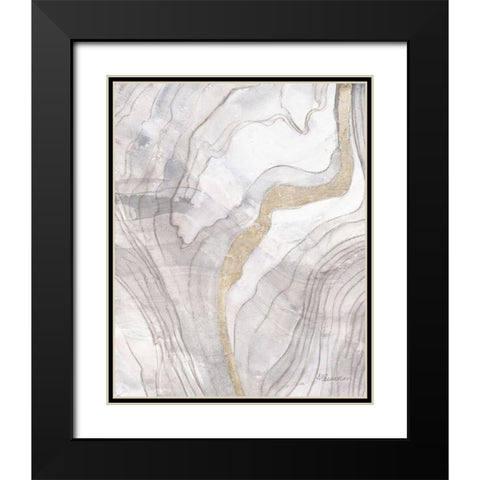 Shimmering Water II Neutral Black Modern Wood Framed Art Print with Double Matting by Hristova, Albena