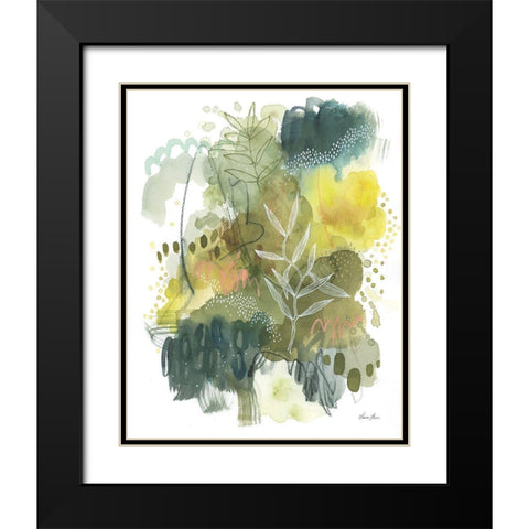 Natures Gold II Black Modern Wood Framed Art Print with Double Matting by Horn, Laura