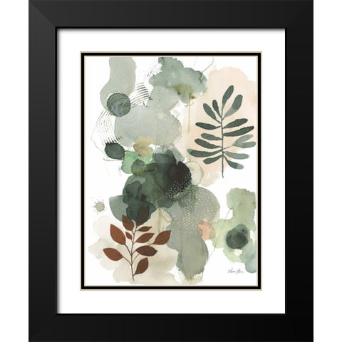 Sage Bliss I Black Modern Wood Framed Art Print with Double Matting by Horn, Laura