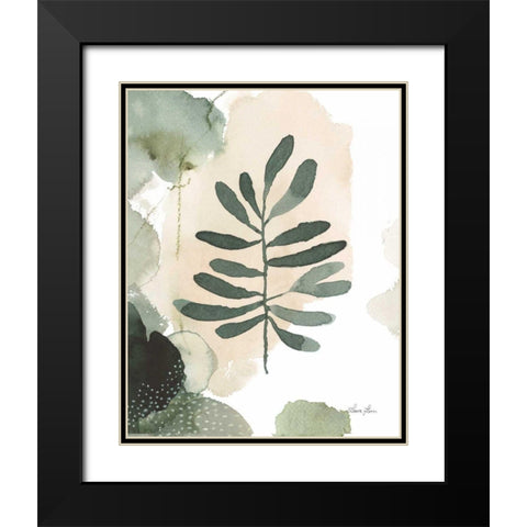 Sage Bliss III Black Modern Wood Framed Art Print with Double Matting by Horn, Laura