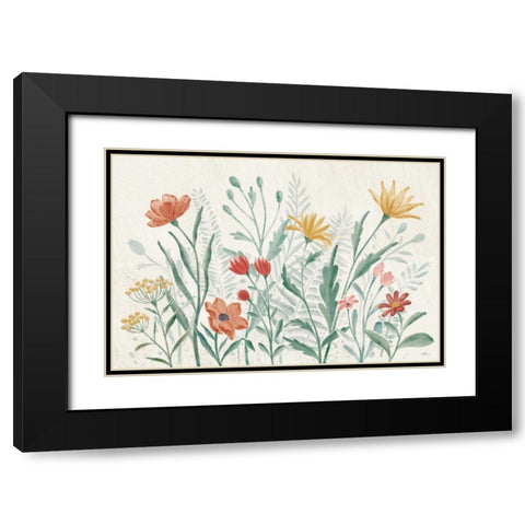 Wildflower Vibes I Black Modern Wood Framed Art Print with Double Matting by Penner, Janelle