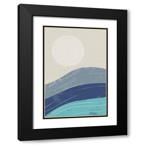 Desert Sunrise I Blue Black Modern Wood Framed Art Print with Double Matting by Thorns, Becky
