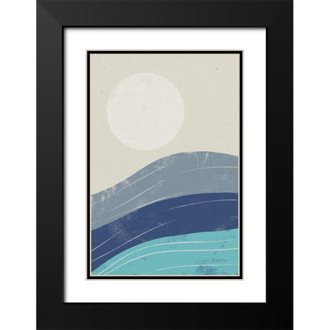 Desert Sunrise I Blue Black Modern Wood Framed Art Print with Double Matting by Thorns, Becky