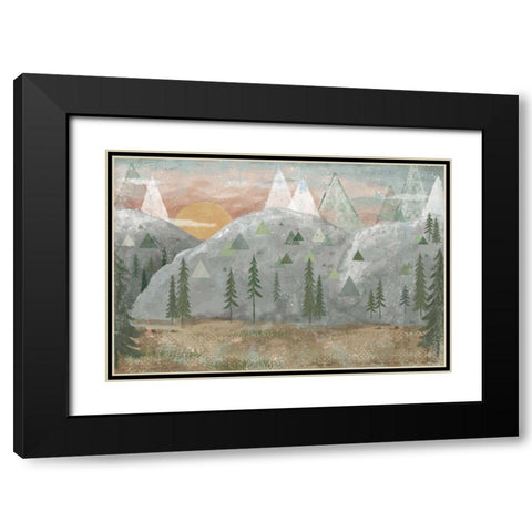 Woodland Forest I Neutral Black Modern Wood Framed Art Print with Double Matting by Charron, Veronique