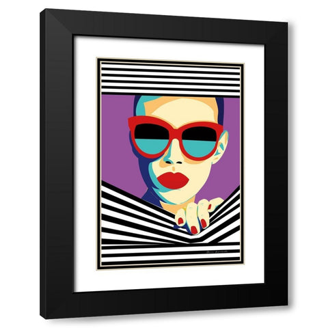 Style and Attitude II Black Modern Wood Framed Art Print with Double Matting by Escalante, Omar