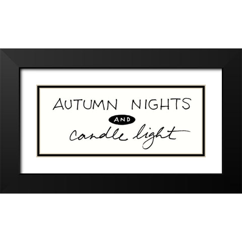 Autumn Nights and Candle Light Black Modern Wood Framed Art Print with Double Matting by Wild Apple Portfolio
