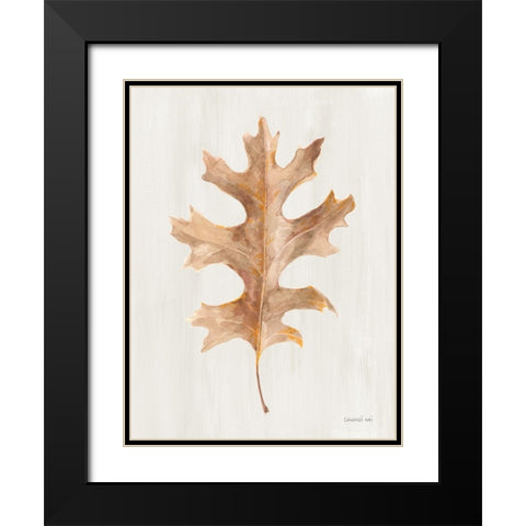Fallen Leaf I Texture Black Modern Wood Framed Art Print with Double Matting by Nai, Danhui