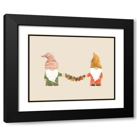 Harvest Gnomes IV Neutral Black Modern Wood Framed Art Print with Double Matting by Jackson, Jenaya