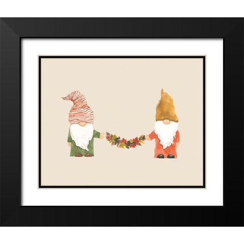 Harvest Gnomes IV Neutral Black Modern Wood Framed Art Print with Double Matting by Jackson, Jenaya