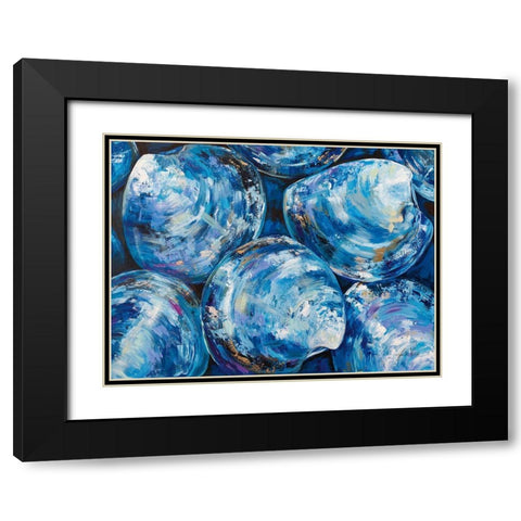 Group of Quahogs Black Modern Wood Framed Art Print with Double Matting by Vertentes, Jeanette