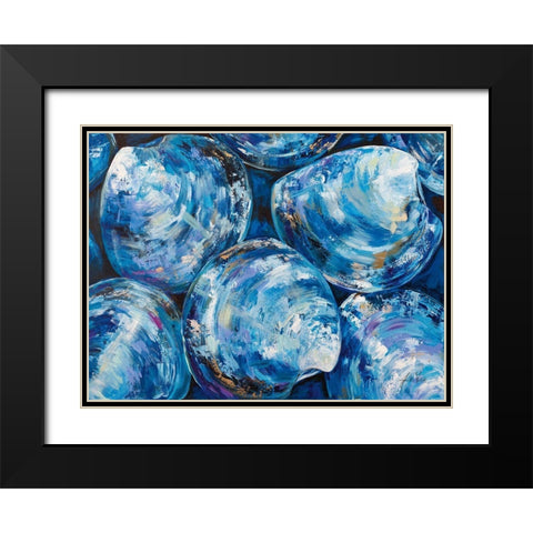 Group of Quahogs Black Modern Wood Framed Art Print with Double Matting by Vertentes, Jeanette