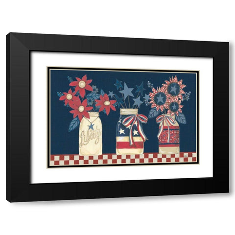 American Country Jars Black Modern Wood Framed Art Print with Double Matting by Tavoletti, Anne