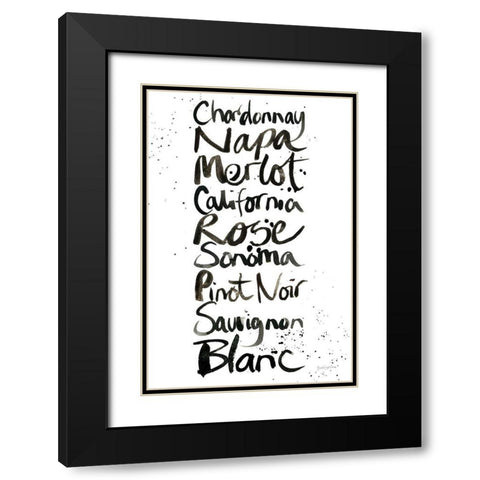 Pop the Cork IX Black Modern Wood Framed Art Print with Double Matting by Charro, Mercedes Lopez