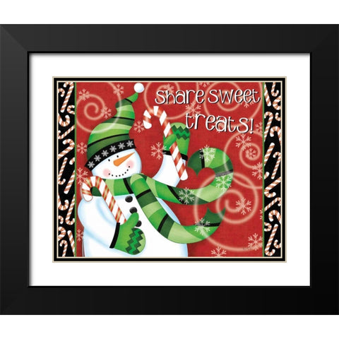 Sweet  Holidays I Black Modern Wood Framed Art Print with Double Matting by Charron, Veronique