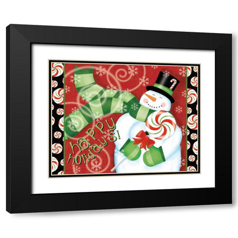 Sweet Holidays II Black Modern Wood Framed Art Print with Double Matting by Charron, Veronique