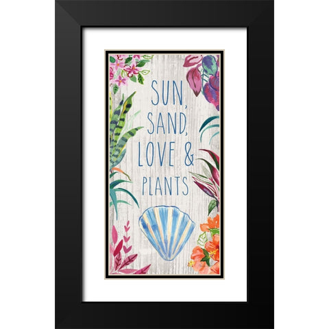 Tropical Home X Black Modern Wood Framed Art Print with Double Matting by Zaman, Farida