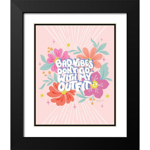 Bad Vibes I Black Modern Wood Framed Art Print with Double Matting by Graham, Gia