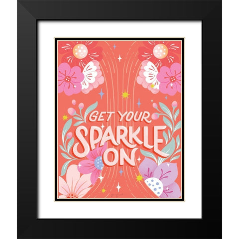Sparkle I Black Modern Wood Framed Art Print with Double Matting by Graham, Gia