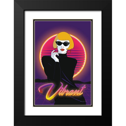 So Eighties I Black Modern Wood Framed Art Print with Double Matting by Escalante, Omar