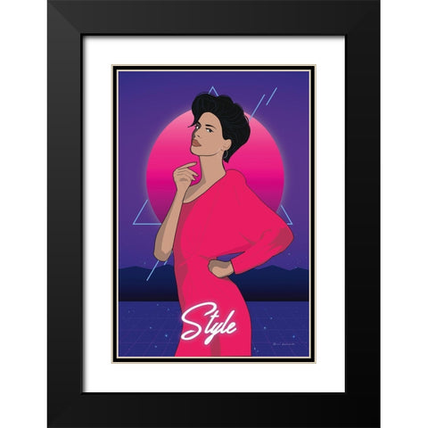 So Eighties III Black Modern Wood Framed Art Print with Double Matting by Escalante, Omar