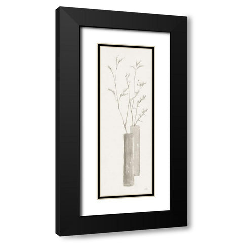 Neutral Grass Black Modern Wood Framed Art Print with Double Matting by Paschke, Chris