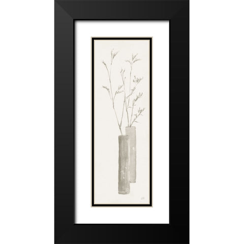 Neutral Grass Black Modern Wood Framed Art Print with Double Matting by Paschke, Chris