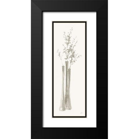 Neutral Seed Black Modern Wood Framed Art Print with Double Matting by Paschke, Chris