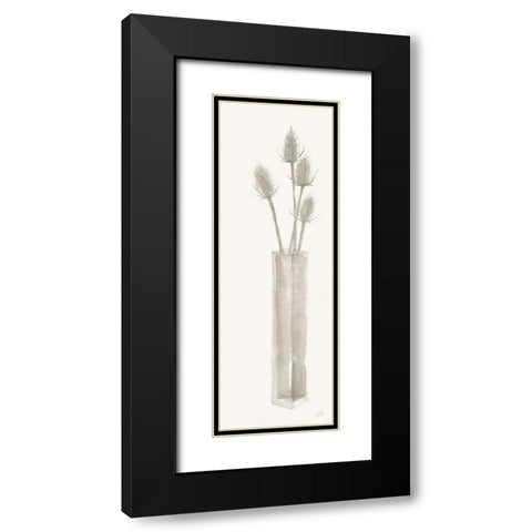 Neutral Thistle Black Modern Wood Framed Art Print with Double Matting by Paschke, Chris